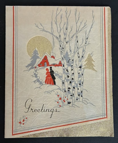 1935 vintage greeting card - ,