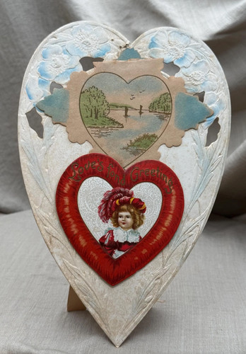 Antique valentine card - card, –