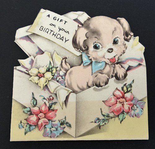1937 vintage greeting - 1937, card