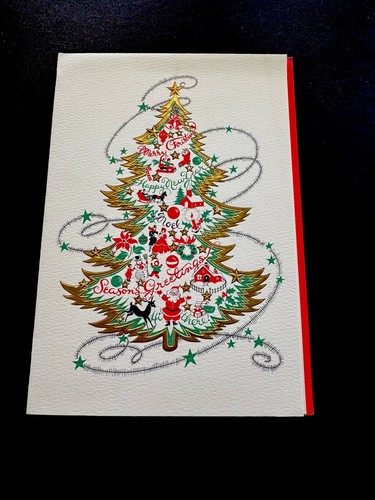Vtg xmas greeting card - 1,
