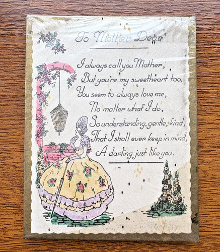 Vintage framed poem mother - poem,