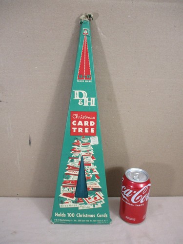Vtg christmas card tree - d&h,