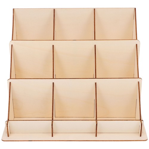 Wood card display stand for - card,