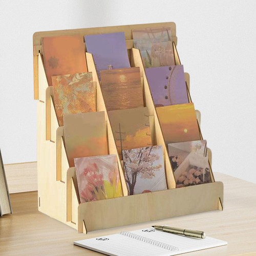 Wooden greeting card display - greeting,