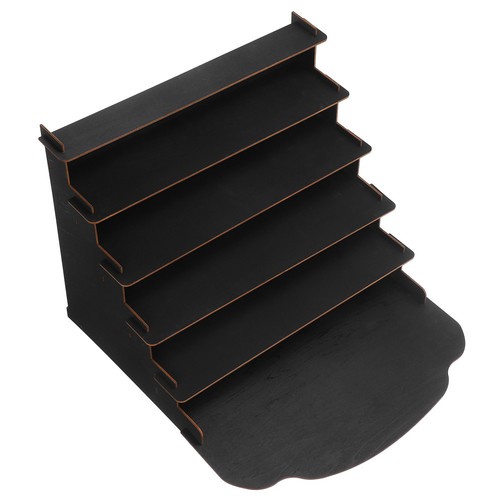 Black wooden greeting card - wooden,