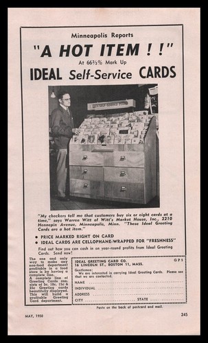 1950 ideal greeting card - 1950,
