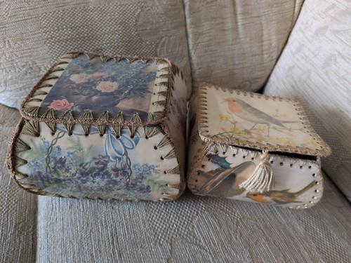 Vintage boxes made from sewn - vintage,
