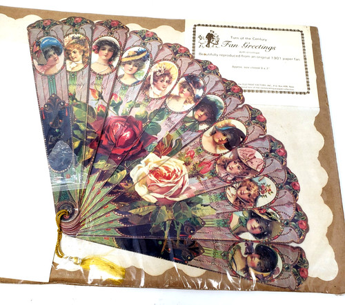 Victorian ladies roses fan - ladies,