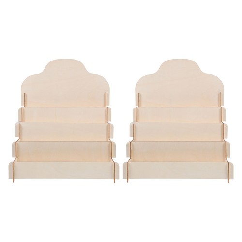 2pcs tiered wood - 2pcs,